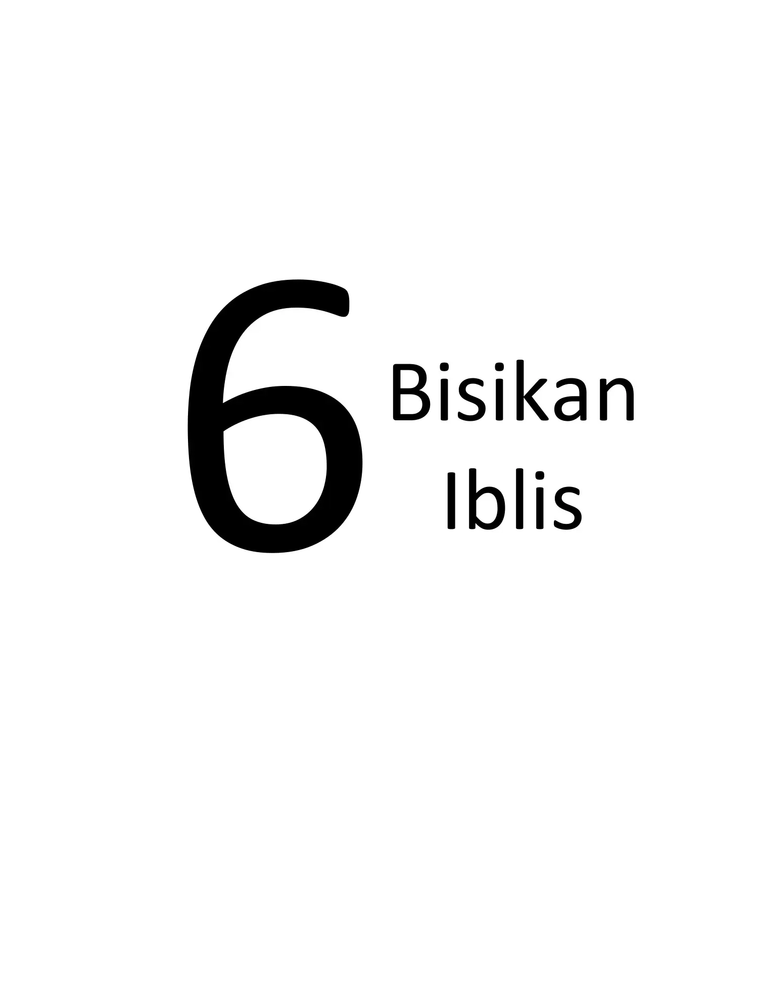 6 Bisikan Syaitan — first page