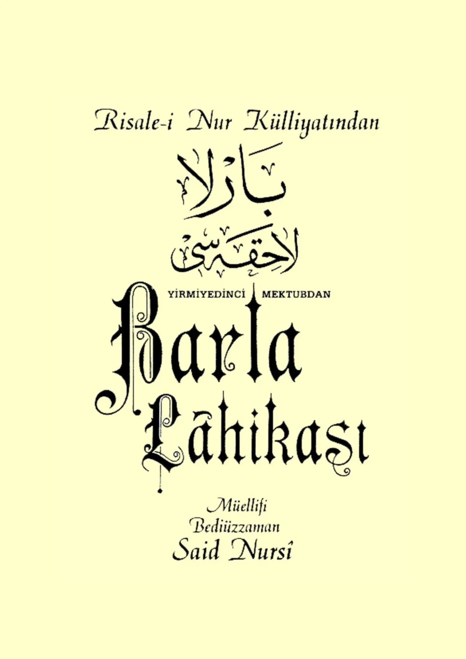Barla Lahikası — first page