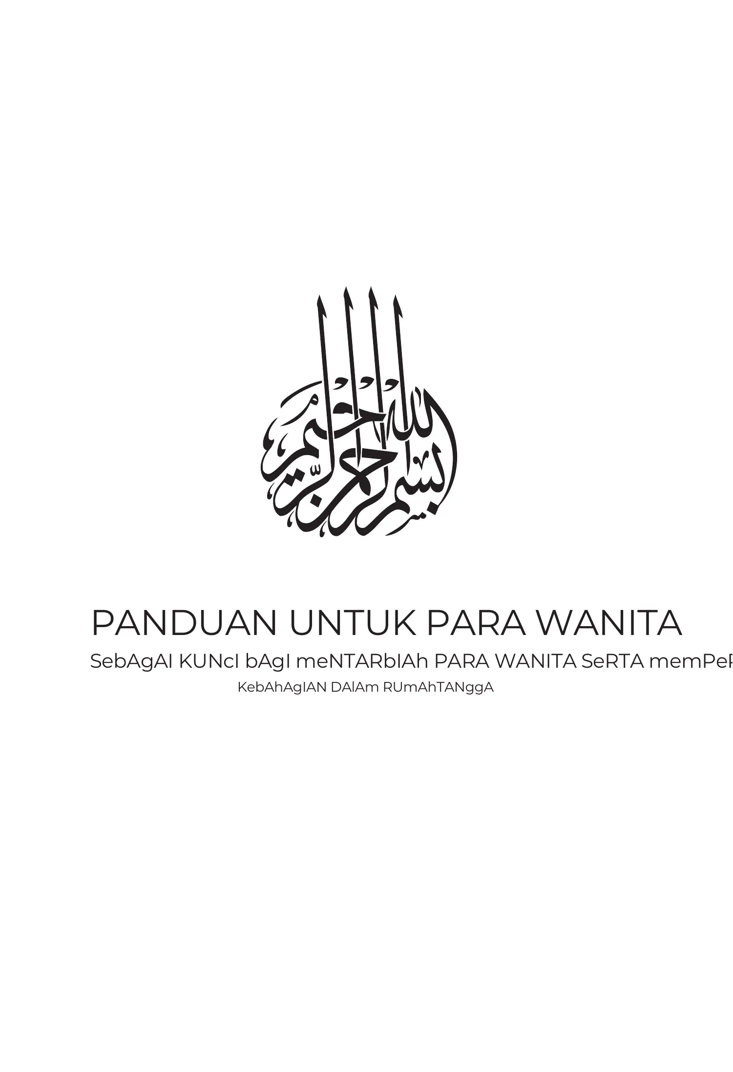 Panduan untuk Para Wanita — first page