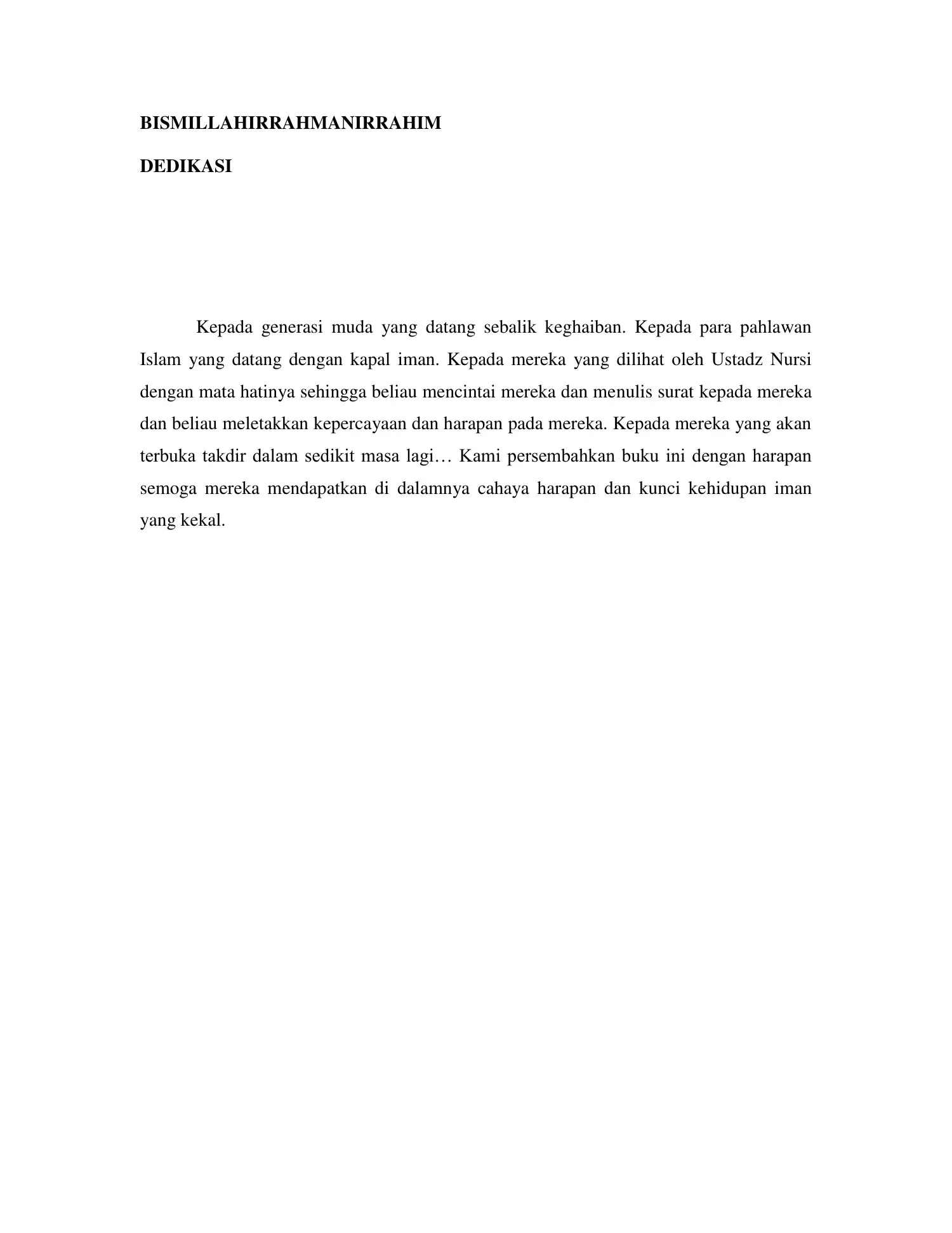 Biografi Bediuzzaman — first page
