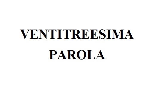 Ventitreesima Parola